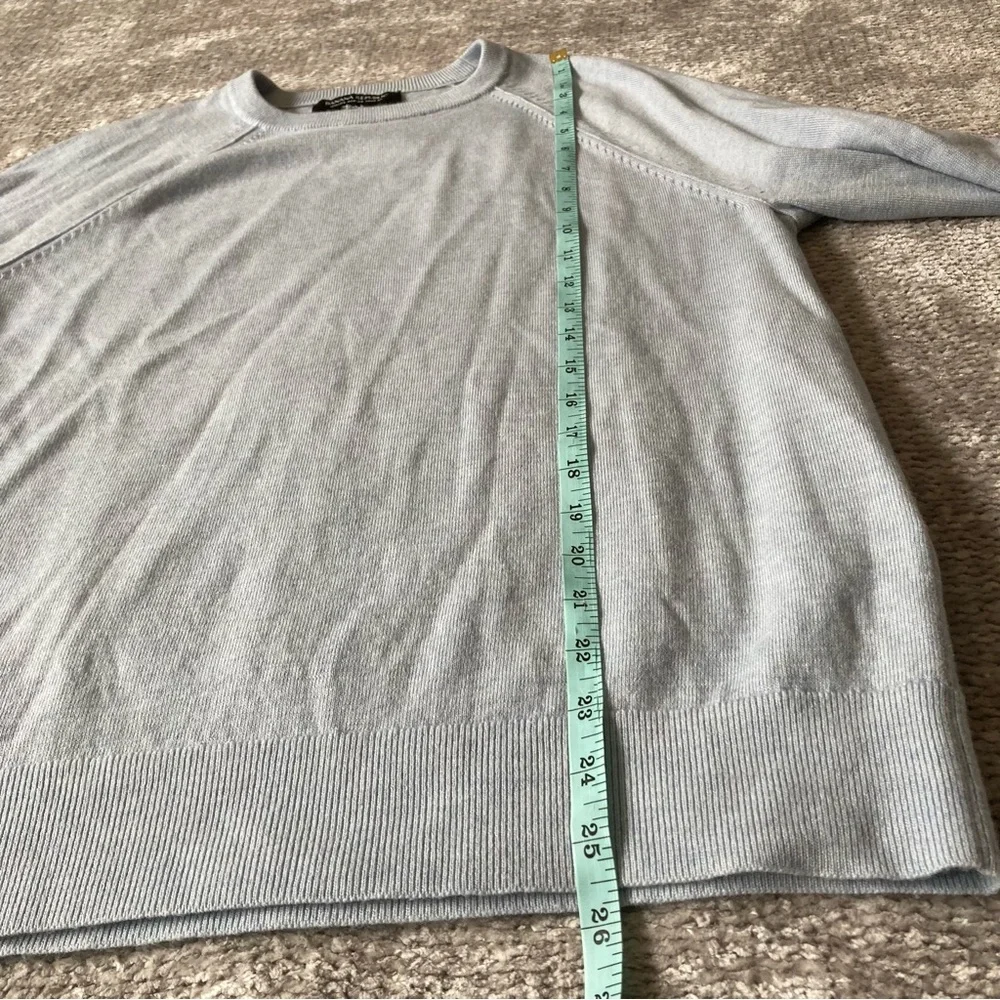 Banana Republic Italian Merino Wool Sweater Men’s Medium‎ Ice Blue Baruffa Yarn